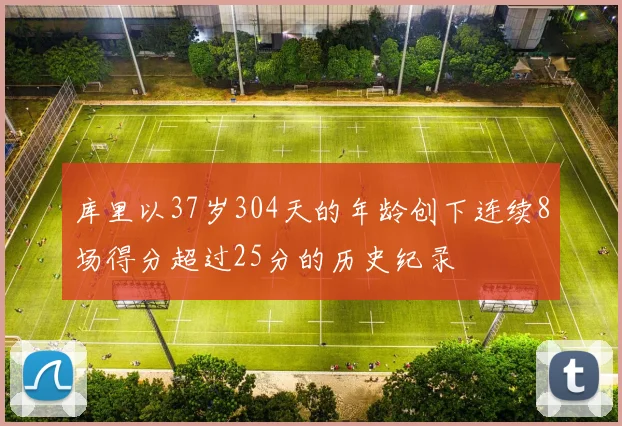 库里以37岁304天的年龄创下连续8场得分超过25分的历史纪录